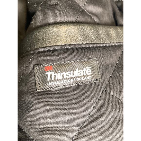 VTG Wilson Leather Mens Coat Jacket XL Thinsulate Quilted Lining Full Zip Heavy - Picture 4 of 13